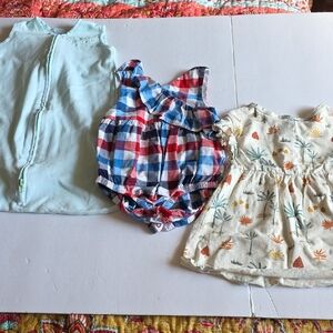 Sleep Sack,Dress, And Romper As A Set.  Cat And Jack Little Co And Halo
